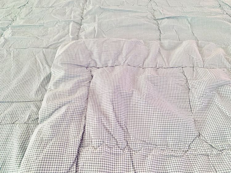 ผ้านวม (ใช้ปูรองนอนได้) ขนาด 5.5-6ฟุต สีฟ้าลายตาราง (สภาพใหม่) มือสองสภาพดี สินค้าญี่ปุ่น-เกาหลีแท้ รูปที่ 5