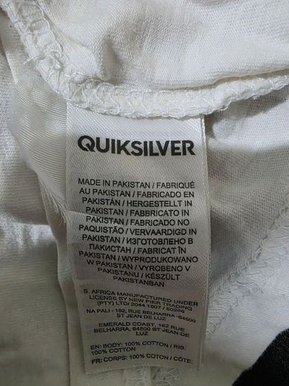 เสื้อยืดสีขาว Quiksilver เสื้อวินเทจ งานญี่ปุ่น มือสอง อก 44-46 รูปที่ 3