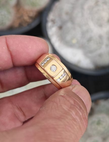 แหวนทองคำแท้​ 18k​ พร้อมเพชรแท้​ คำนวนกันดูครับ​ ราคาแบ่งปันถูกที่สุดในตลาดครับ รูปที่ 2