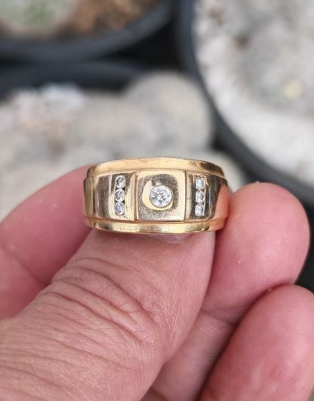 แหวนทองคำแท้​ 18k​ พร้อมเพชรแท้​ คำนวนกันดูครับ​ ราคาแบ่งปันถูกที่สุดในตลาดครับ รูปที่ 3