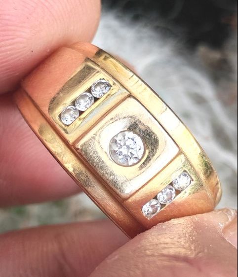 แหวนทองคำแท้​ 18k​ พร้อมเพชรแท้​ คำนวนกันดูครับ​ ราคาแบ่งปันถูกที่สุดในตลาดครับ รูปที่ 4