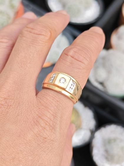 แหวนทองคำแท้​ 18k​ พร้อมเพชรแท้​ คำนวนกันดูครับ​ ราคาแบ่งปันถูกที่สุดในตลาดครับ รูปที่ 12