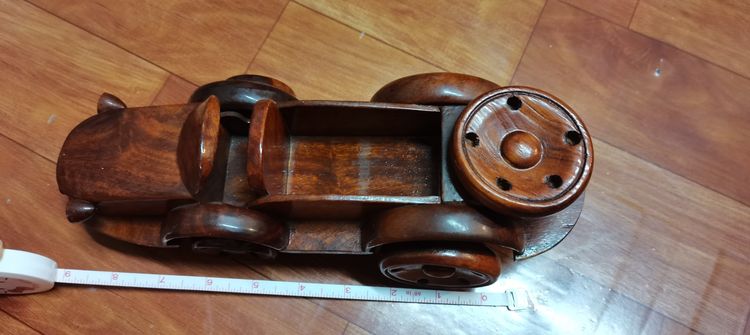 โมเดลไม้แกะรถโบราณ เข็ญเล้อเลียน​ได้ รูปที่ 8