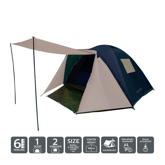 เบสิโค เต็นท์สนามสำหรับ 6 คน รุ่น BCT20-07 ไม่เคยผ่านการใช้งาน รูปที่ 4