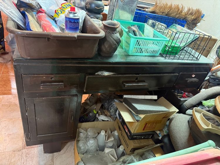 เฟอร์นิเจอร์เก่า โต๊ะไม้สักโบราณ กว้าง 1.20เมตร