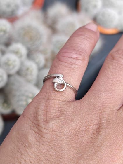 แหวนทองคำแท้​ 18k​ White​ Gold เพชรแท้​ 1​ เม็ด​ แบ่งปันพี่สาว​ถูกๆครับ รูปที่ 9