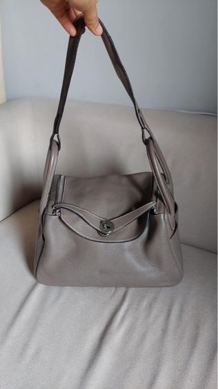 กระเป๋า เฮเมส หนังแท้สีเทา 