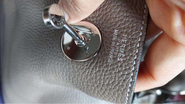 กระเป๋า เฮเมส หนังแท้สีเทา  รูปที่ 7