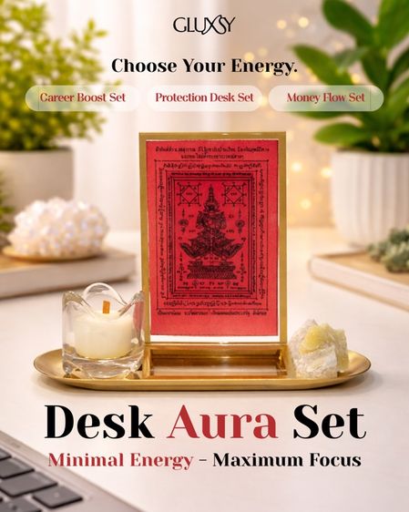 ของตกแต่งบ้านอื่นๆ Gluxsy-เซ็ตเสริมพลังงานดี ดึงดูดโชคลาภ ปลุกเสกแล้ว สำหรับตั้งโต๊ะ ที่บ้าน ที่ทำงาน 