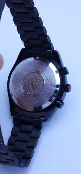 นาฬิกาโครโนกราฟสไตล์สปอร์ต หน้าดำ ขอบ Tachymeter สายสแตนเลสดำ เท่ ดุดัน ใส่ได้ทุกวัน รูปที่ 3