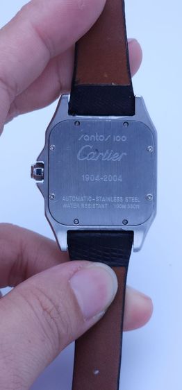 นาฬิกาทรงสี่เหลี่ยมคลาสสิก หน้าปัดโรมัน ระบบออโตเมติก สายหนังสีดำ สไตล์หรูสุภาพ รูปที่ 3