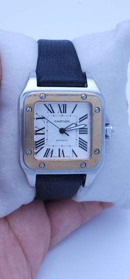 นาฬิกาทรงสี่เหลี่ยมคลาสสิก หน้าปัดโรมัน ระบบออโตเมติก สายหนังสีดำ สไตล์หรูสุภาพ รูปที่ 2