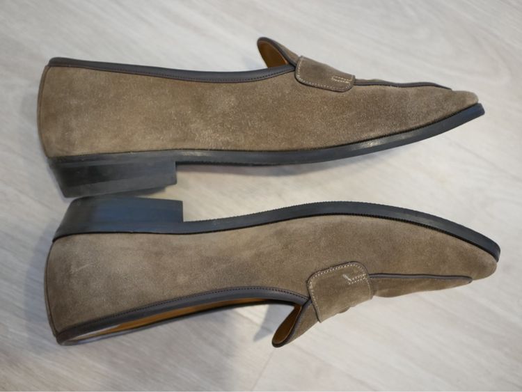 Baudoin Lange Loafers Ginkgo สีน่ำตาล หนังกลับ UK9 US 10 EU 43 รูปที่ 4