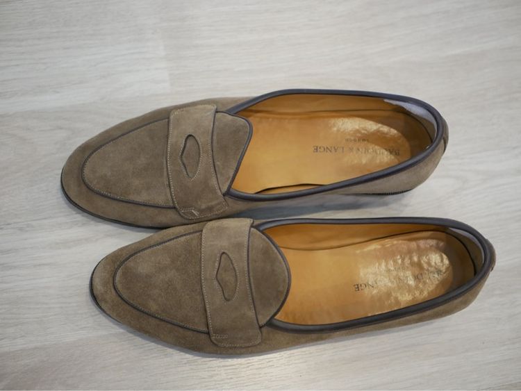 Baudoin Lange Loafers Ginkgo สีน่ำตาล หนังกลับ UK9 US 10 EU 43 รูปที่ 2