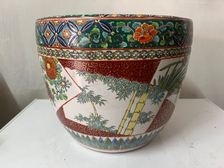 อ่างเนื้อกังใส อ่างบัว อ่างโบราณ ลายคราม