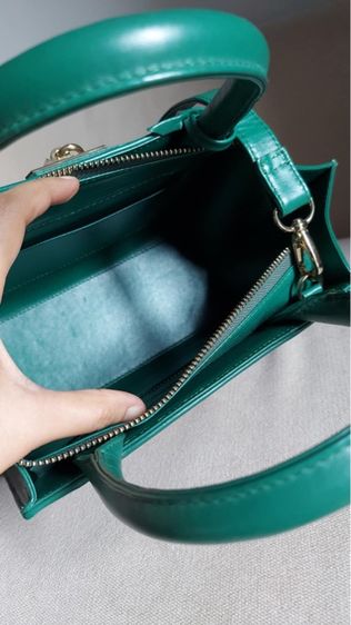 กระเป๋าหนังปลากระเบนแท้สีเขียว รูปที่ 7