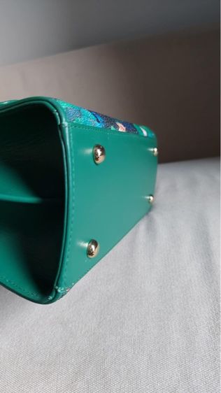 กระเป๋าหนังปลากระเบนแท้สีเขียว รูปที่ 11