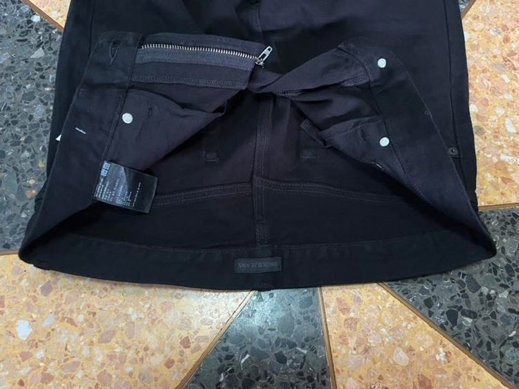 📌UNIQLO👖(ริมแดง) -Super black เอว32-33 รูปที่ 6