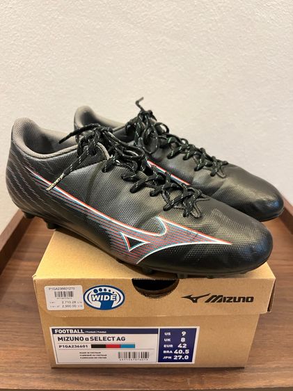 รองเท้าฟุตบอล ผู้ชาย ดำ MIZUNO ALPHA SELECT AG