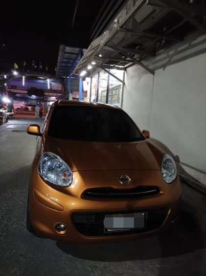 Nissan March 2010 1.2 E เบนซิน เกียร์ธรรมดา ส้ม รูปที่ 4