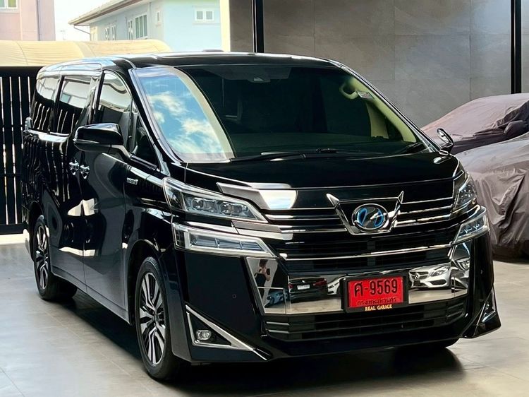 Toyota Vellfire 2018 2.5 HV X 4WD Van ไฮบริด ไม่ติดแก๊ส เกียร์อัตโนมัติ ดำ รูปที่ 2