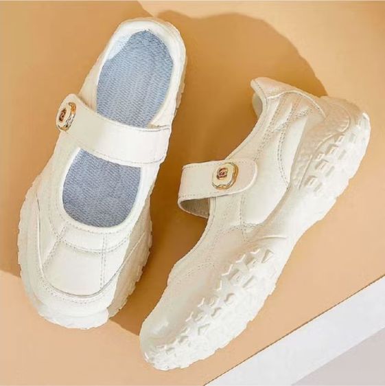 รองเท้าทรง Mary Jane มือ 1 สีครีม เบอร์ 39 น้ำหนักเบา กันลื่น รูปที่ 16