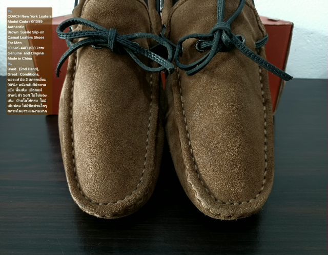 COACH New York Loafers Shoes, Men's 10.5US 44EU(28.7cm) ของแท้ มือ 2 สภาพเยี่ยม, รองเท้า COACH แบบสวม หนังแท้สวย พื้นเต็ม ตัว Soft ไม่เดิม รูปที่ 7