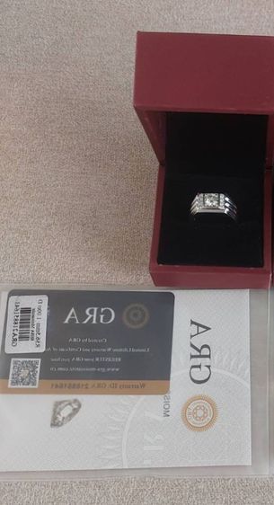 แหวนเงินแท้ 925 พลอยแท้ล้อมเพชรโมอิส รูปที่ 3