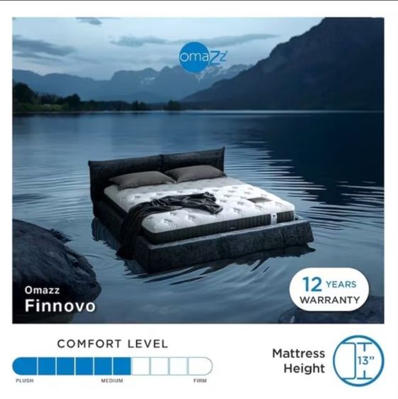 ที่นอน omazz รุ่น Finnovo ขนาด 8 ฟุต เป็นที่นอน very firm เหมาะกับคนที่ชอบนอนนุ่มแน่น  ใช้เพียง 1 ปี สภาพดีมาก สนใจโทร 0818084844 รูปที่ 3