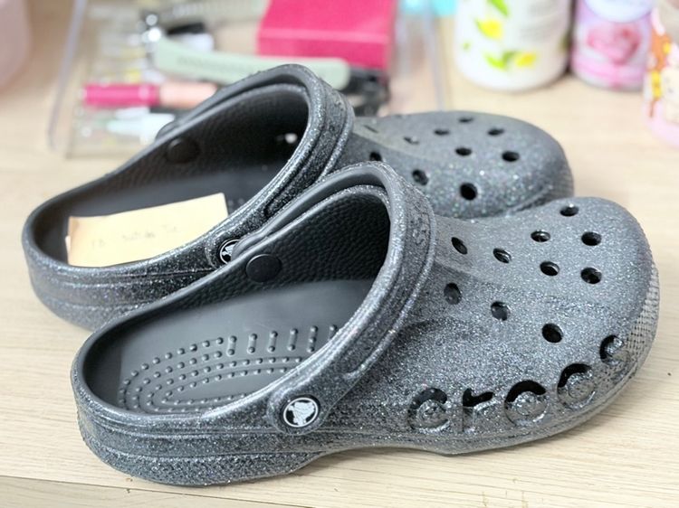 รองเท้าแตะแบบลำลอง อื่นๆ UK 7 | EU 40 2/3 | US 8.5 Crocs Baya Clog Glitter สีดำ