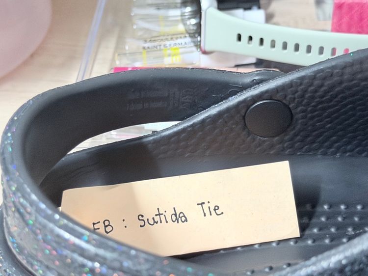 Crocs Baya Clog Glitter สีดำ รูปที่ 2