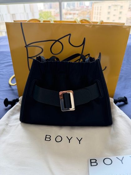 กระเป๋าแบรนด์ boyy square scrunchy nylon