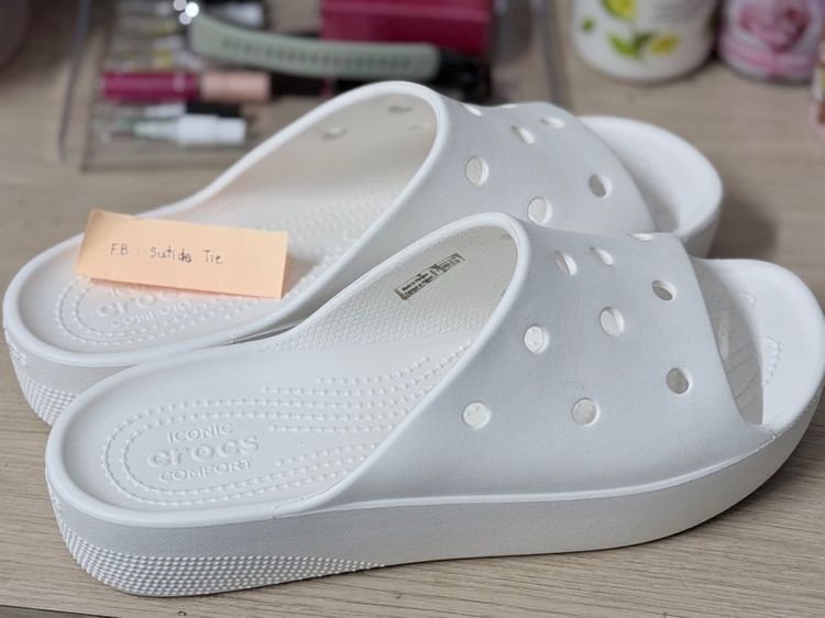 รองเท้าแตะแบบลำลอง อื่นๆ UK 7 | EU 40 2/3 | US 8.5 Crocs Platform Sandal สีขาว