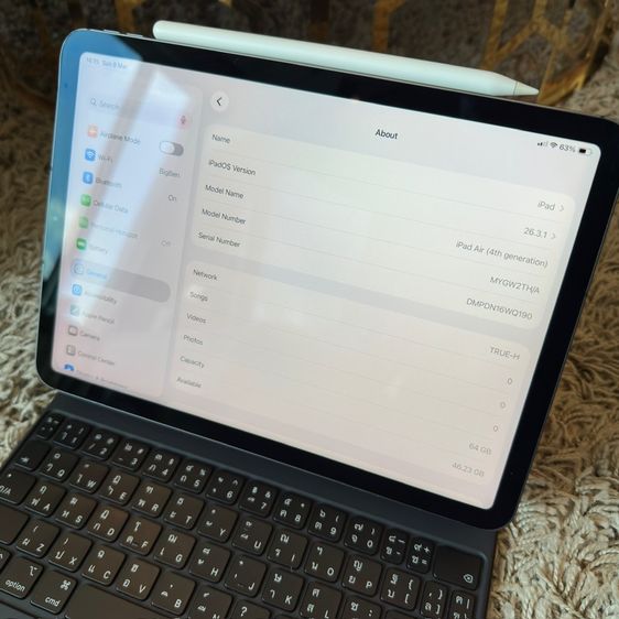 iPad Air Gen4 Wifi Cellular 64 GB Magic keyboard Pencil Gen 2 รูปที่ 12