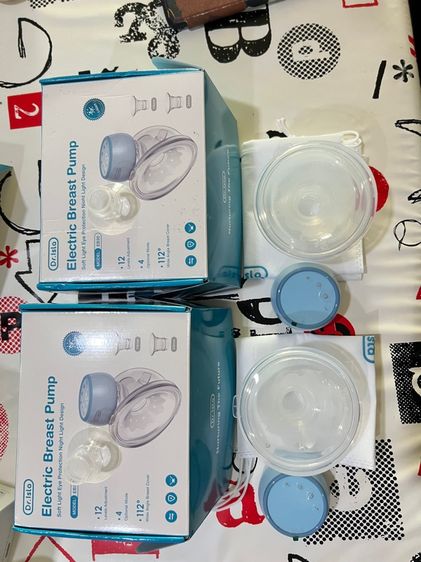 Dr.isla 2PCS เครื่องปั้มนมไร้สาย เครื่องปั๊มนมไฟฟ้าแฮนด์ฟรี (4 โหมด x 12 เกียร์) ฟังก์ชั่นไฟกลางคืน ซิลิโคนอ่อนนุ่ม EB30