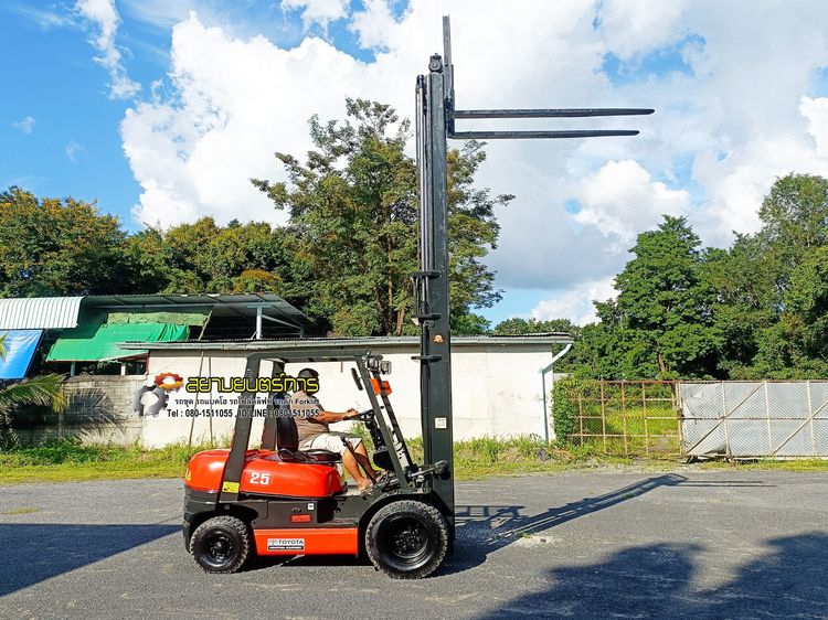 รถโฟล์คลิฟท์  Forklift  TOYOTA  6FD25   ดีเซล พิกัดยก 2.5 ตัน ยกสูง 4 เมตร ล้อหน้าคู่ รูปที่ 13