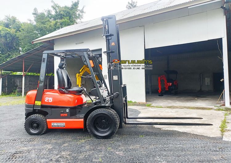 รถโฟล์คลิฟท์  Forklift  TOYOTA  6FD25   ดีเซล พิกัดยก 2.5 ตัน ยกสูง 4 เมตร ล้อหน้าคู่ รูปที่ 6
