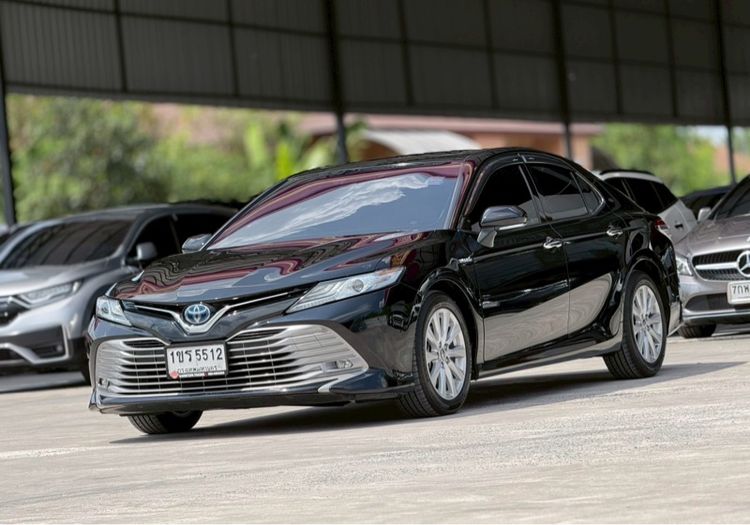Toyota Camry 2020 2.5 HEV Premium Luxury Sedan ไฮบริด ไม่ติดแก๊ส เกียร์อัตโนมัติ ดำ รูปที่ 3