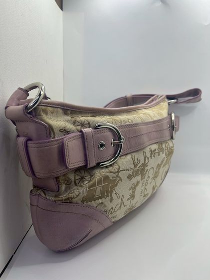 Coach Hamptons Scribble Demi Bag สีชมพู แท้100 💯  ปี 2010💗 รูปที่ 13