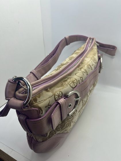 Coach Hamptons Scribble Demi Bag สีชมพู แท้100 💯  ปี 2010💗 รูปที่ 9