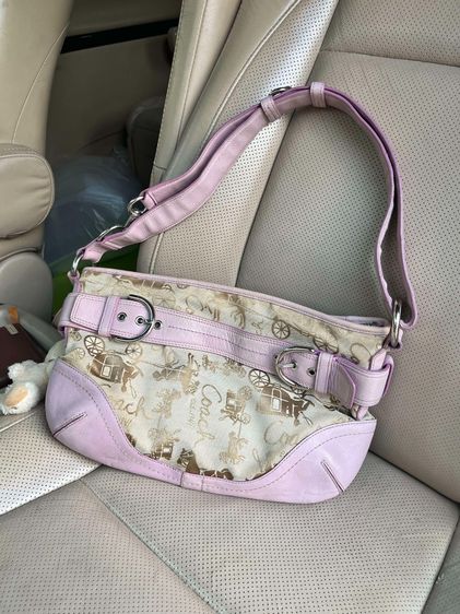 Coach Hamptons Scribble Demi Bag สีชมพู แท้100 💯  ปี 2010💗 รูปที่ 2