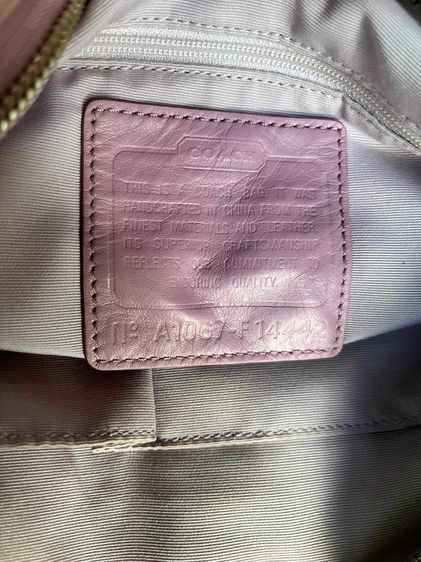 Coach Hamptons Scribble Demi Bag สีชมพู แท้100 💯  ปี 2010💗 รูปที่ 4