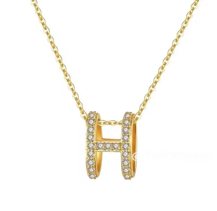 สร้อยพร้อมจี้ H  รูปที่ 3