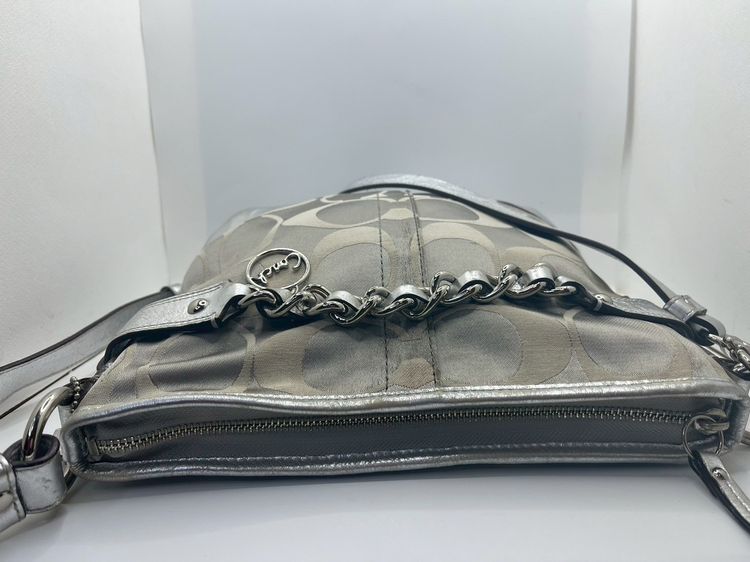 Coach Signature Chain Trim Convertible Shoulder Bag  แท้ 100💯  ปี2013 รูปที่ 9