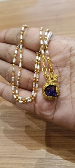 สร้อยคอไม่ลอกไม่ดำใส่ติดตัวยาว 18 นิ้วเหนือล่องนม รูปที่ 16