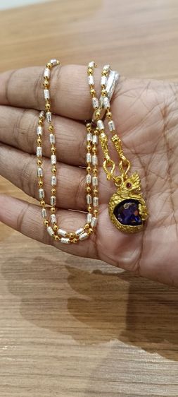 สร้อยคอไม่ลอกไม่ดำใส่ติดตัวยาว 18 นิ้วเหนือล่องนม รูปที่ 5