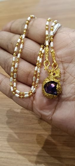 สร้อยคอไม่ลอกไม่ดำใส่ติดตัวยาว 18 นิ้วเหนือล่องนม รูปที่ 2