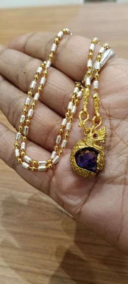 สร้อยคอไม่ลอกไม่ดำใส่ติดตัวยาว 18 นิ้วเหนือล่องนม รูปที่ 3