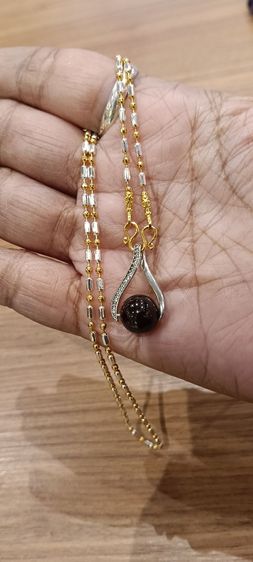 สร้อยคอไม่ลอกไม่ดำใส่ติดตัวยาว 18 นิ้วเหนือล่องนม รูปที่ 3