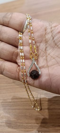 สร้อยคอไม่ลอกไม่ดำใส่ติดตัวยาว 18 นิ้วเหนือล่องนม รูปที่ 5